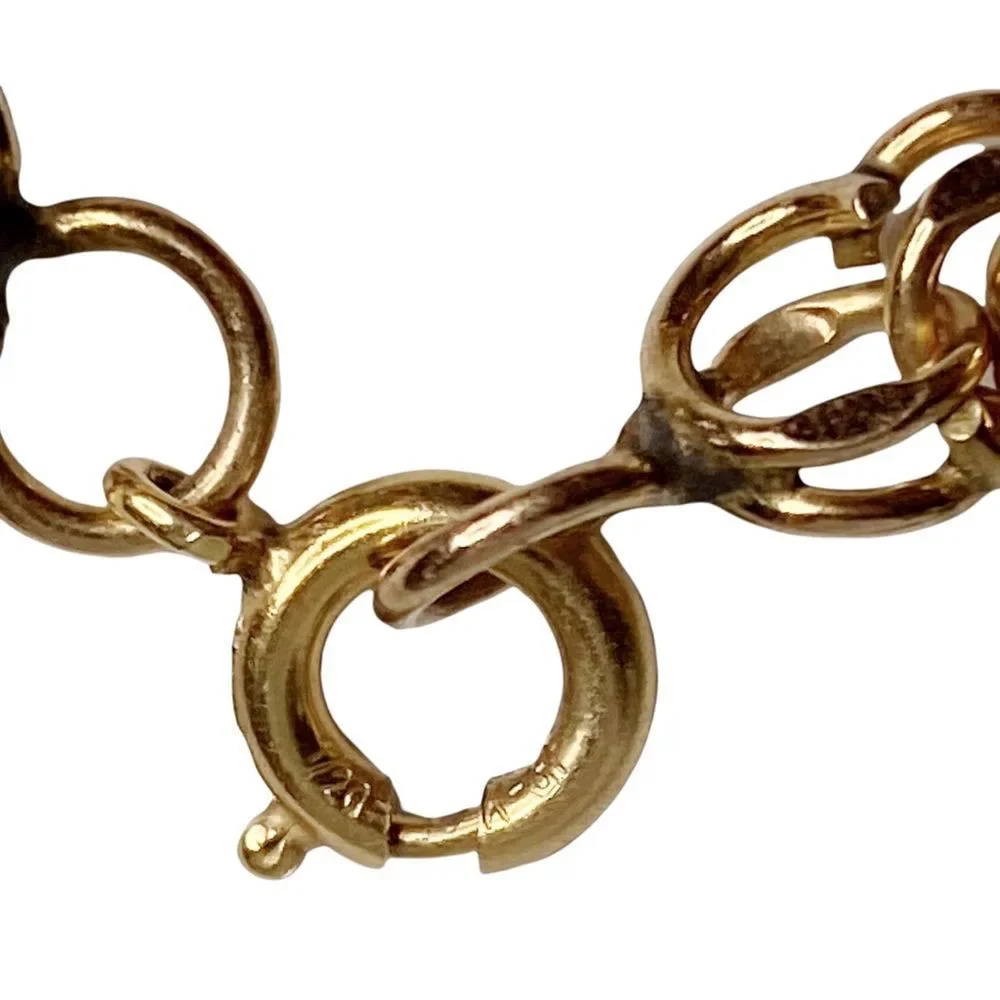 Yellow Gold Filled Double Rollo Great for‎ Charms Link Chain Bracelet
